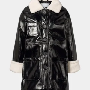 Molo Girl's Hortencia Patent Faux Leather Jacket, Size 6M-2