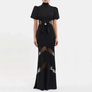 Noire Short Sleeve Gown