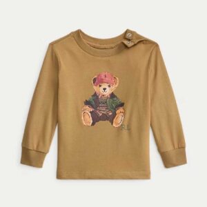 Polo Bear Cotton Jersey Tee Camel