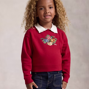 Collared Fleece Sweatshirt Girls 2-6x
