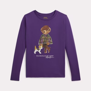 Polo Bear Cotton Long-Sleeve Tee