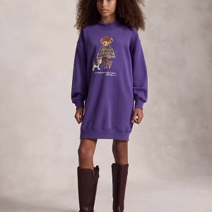 Polo Bear Fleece Sweatshirt Dress Girls 7-16