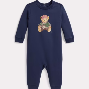 Polo Bear Fleece Coverall Baby Boy