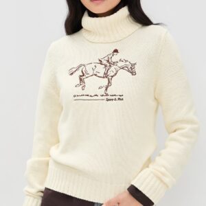 Sporty & Rich Horse Knitted Turtleneck