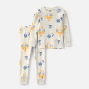 Toddler 2-Piece Hanukkah DreamPlush Snug Fit Pajama Set