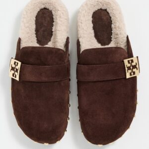 Tory Burch Mellow Stud Shearling Mules