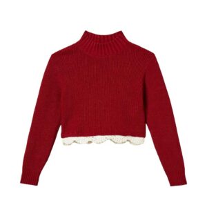 TWINSET Kids turtleneck jumper with crochet