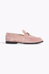 TOD’S Chain-embellished suede loafers