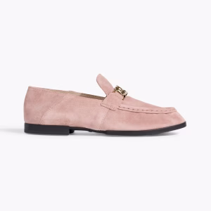 TOD'S Chain-embellished suede loafers