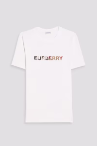 BURBERRY Embroidered cotton-jersey T-shirt