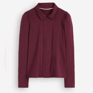 Zip Collar Supersoft Top Deep Wisteria