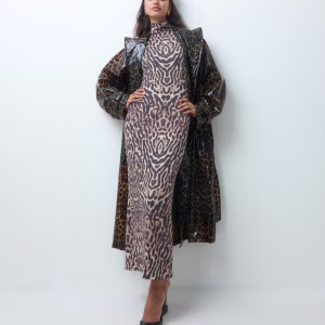 ASOS DESIGN leopard print maxi dress