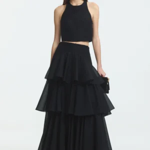 AJE Radiate Pleated Maxi Skirt