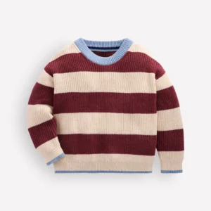 Chunky Cotton Jumper Sweet Cherry Stripe