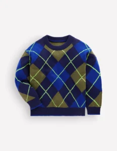 Argyle Jumper College Navy