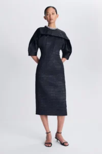 Ashleigh Embellished Satin Midi Dress