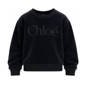 Chloé Kids Logo Embroidered Crewneck Jumper