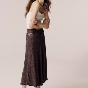 Jacquard A-line skirt