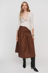 Lisa Says Gah Maeve 100% Cotton Midi Skirt
