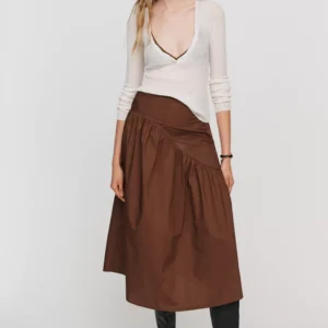 Lisa Says Gah Maeve 100% Cotton Midi Skirt