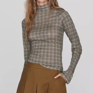 rag & bone Shaw Paneled Long-Sleeve Turtleneck Top
