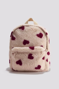 Printed Teddy Fleece Backpack