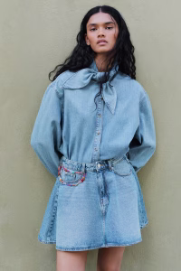 Scarf-Collar Shirt