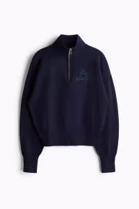 Fine-Knit Half-Zip Sweater
