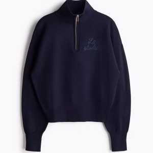 Fine-Knit Half-Zip Sweater