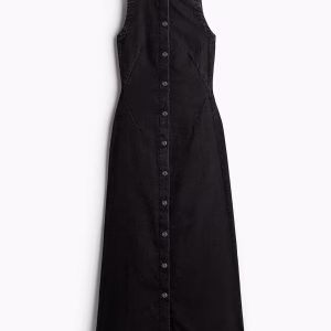 Button-Front Denim Dress