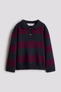 Cotton-Knit Polo Sweater