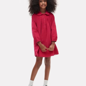 Girls' collared corduroy dress
