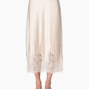 Vivienne Skirt Oat Buttery Soft Silk