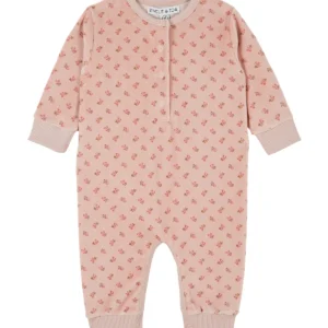 Emile et Ida Velour Floral Print Romper