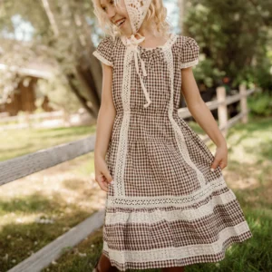 Mini Palermo Dress in Hickory Gingham