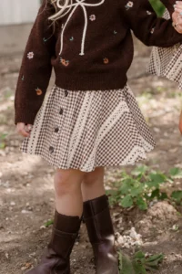 Mini Tash Skort in Hickory Gingham