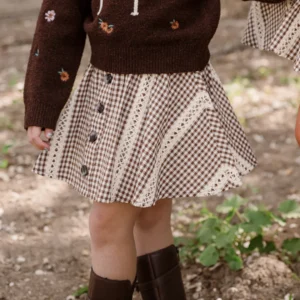 Mini Tash Skort in Hickory Gingham