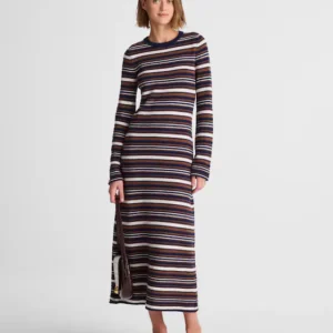 Crewneck Sweater Maxi Dress in Merino Wool