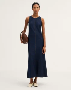The Elena Midi Dress in Airy Denim