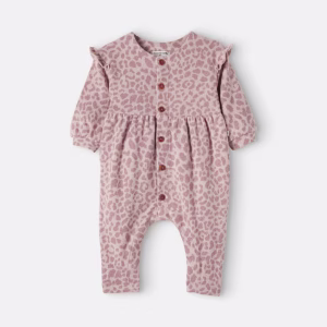 1 + in the Family Baby Messina leopard-print cotton-blend onesie