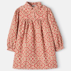 Cozmo Floral cotton corduroy dress