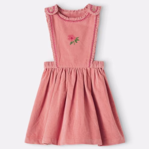 Emile et Ida Embroidered cotton velvet dress