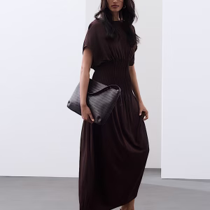 Jersey Pintuck Maxi Dress