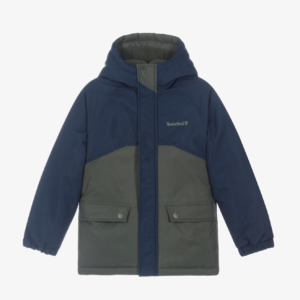 Timberland Boys Blue & Green Water Repellent Coat