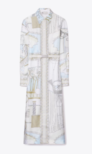 Printed Silk Shirtdress