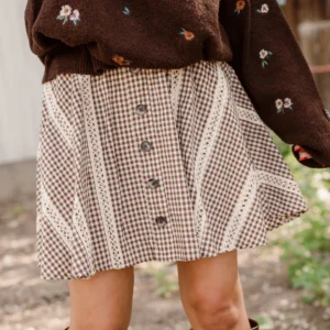 Tash Skort in Hickory Gingham