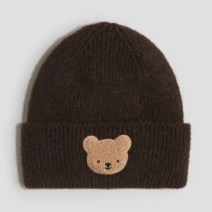 Appliquéd Beanie Brown