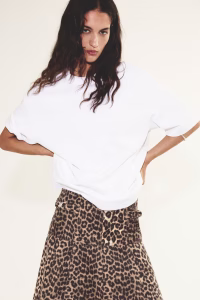 Flared Denim Skirt