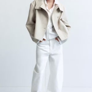Felted Funnel-Collar Jacket