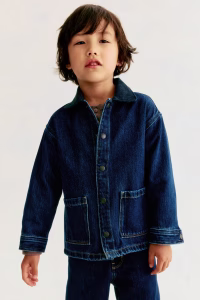Denim Jacket with Corduroy Collar